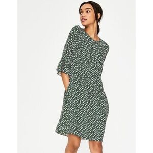 Boden Hyacinth Green Start Knee Length Bell Sleeve Dress / Women's US 8 R